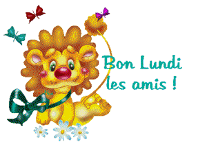 Gif animé Bon lundi lion